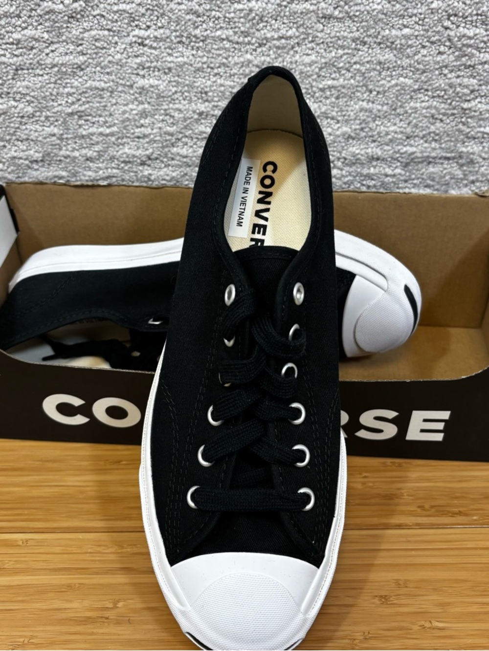 Converse Jack Purcell Canvas Low BLACK / WHITE (164056C) Mens Sz 7 Womans Sz 8.5 - Picture 3 of 7
